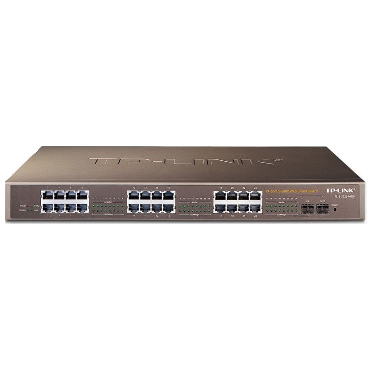 قیمت و خرید سوییچ شبکه 24 پورت مدیریتی + 2 پورت SFP وب اسمارت تی پی لینک مدل TL-SG2224WEB | نت ران
